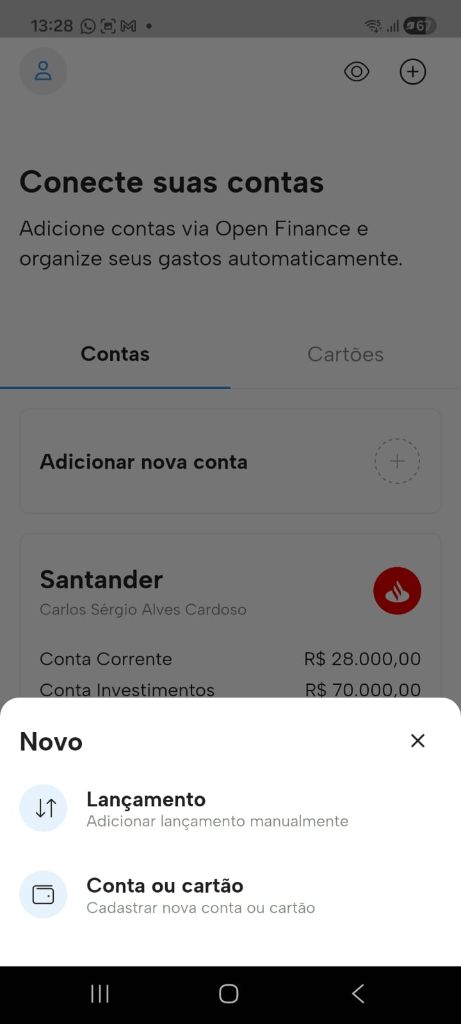 SC Planner app — conecte suas contas